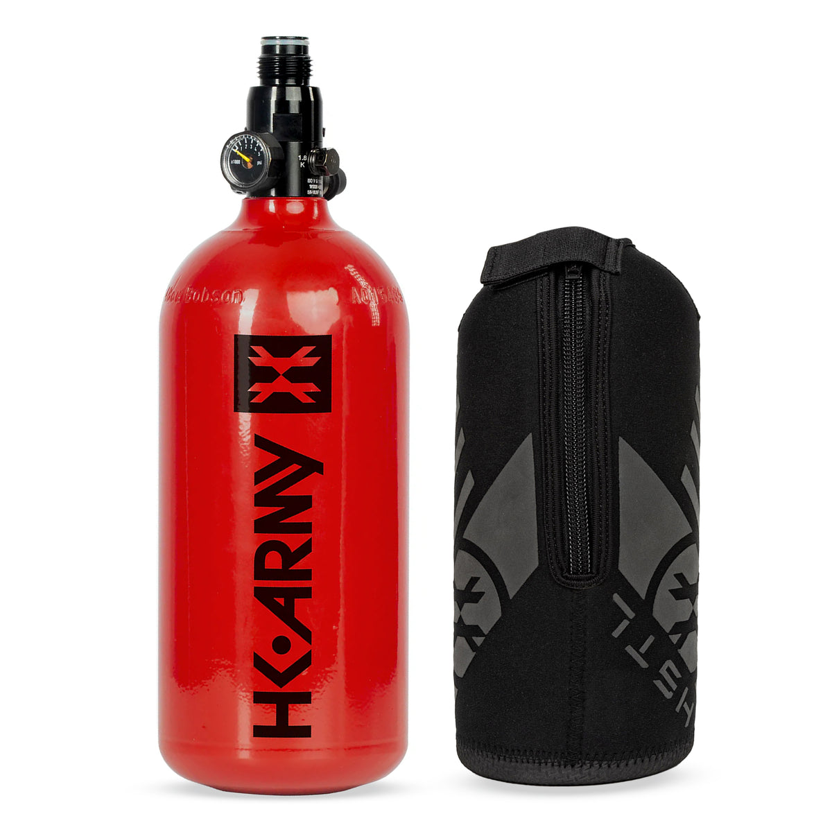 Red 48ci/3000psi Aluminum HPA Tank w/ Neoprene Padded Cover | HK Army