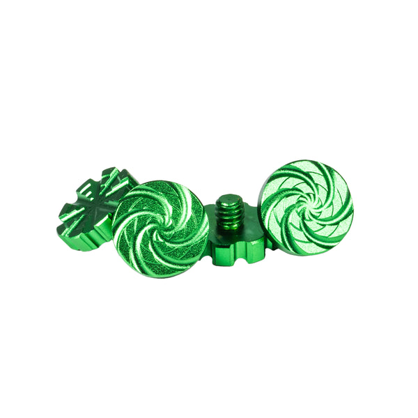 Machined Goggle Screw Set "Cyclone" Green