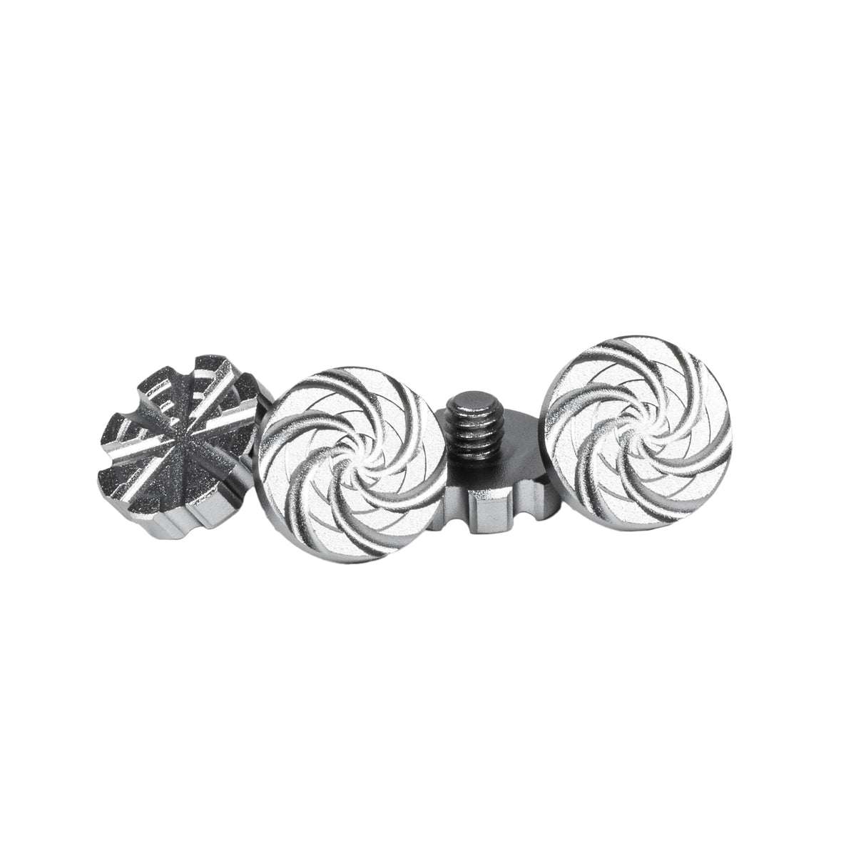 Machined Goggle Screw Set "Cyclone" Silver