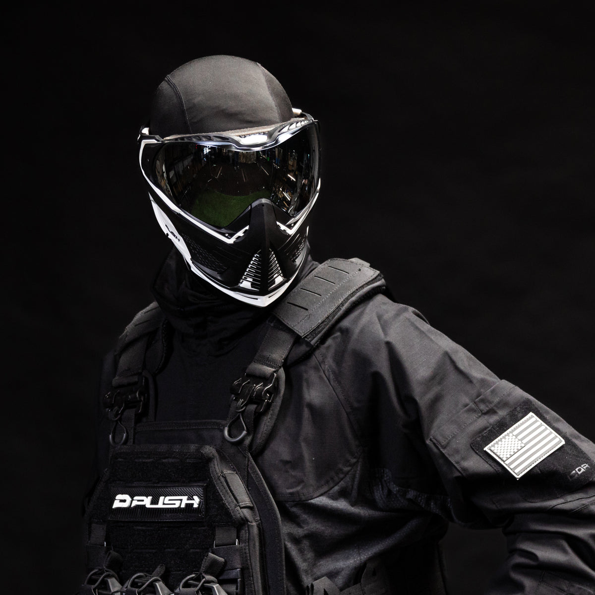 Unite Goggle Mk II - Seeker (Black/White) - Silver Lens