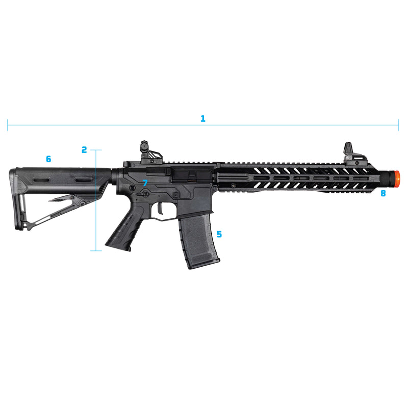 Hostile AEG - RAZE EDGE High Velocity Rifle - Black - Technical Specifications