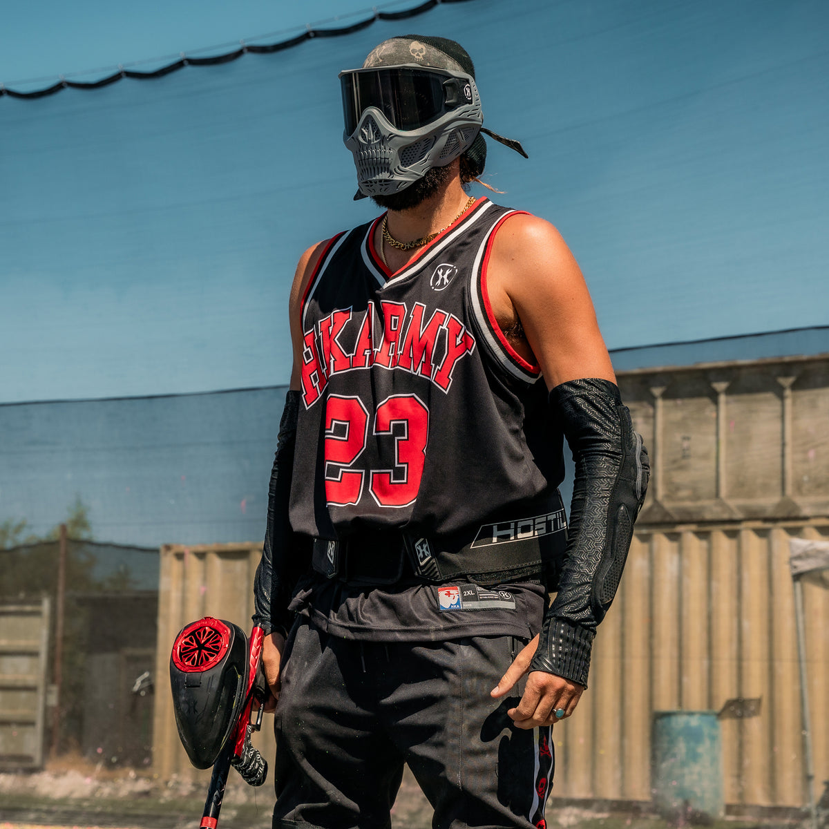 Maillot De Streetball/paintball HK Army Chrome Taille L - Neuf, Noir/chrome