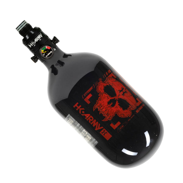 36ci / 4500psi Extra Lite Carbon Fiber Tank - PRO Reg - Doom Black/Red