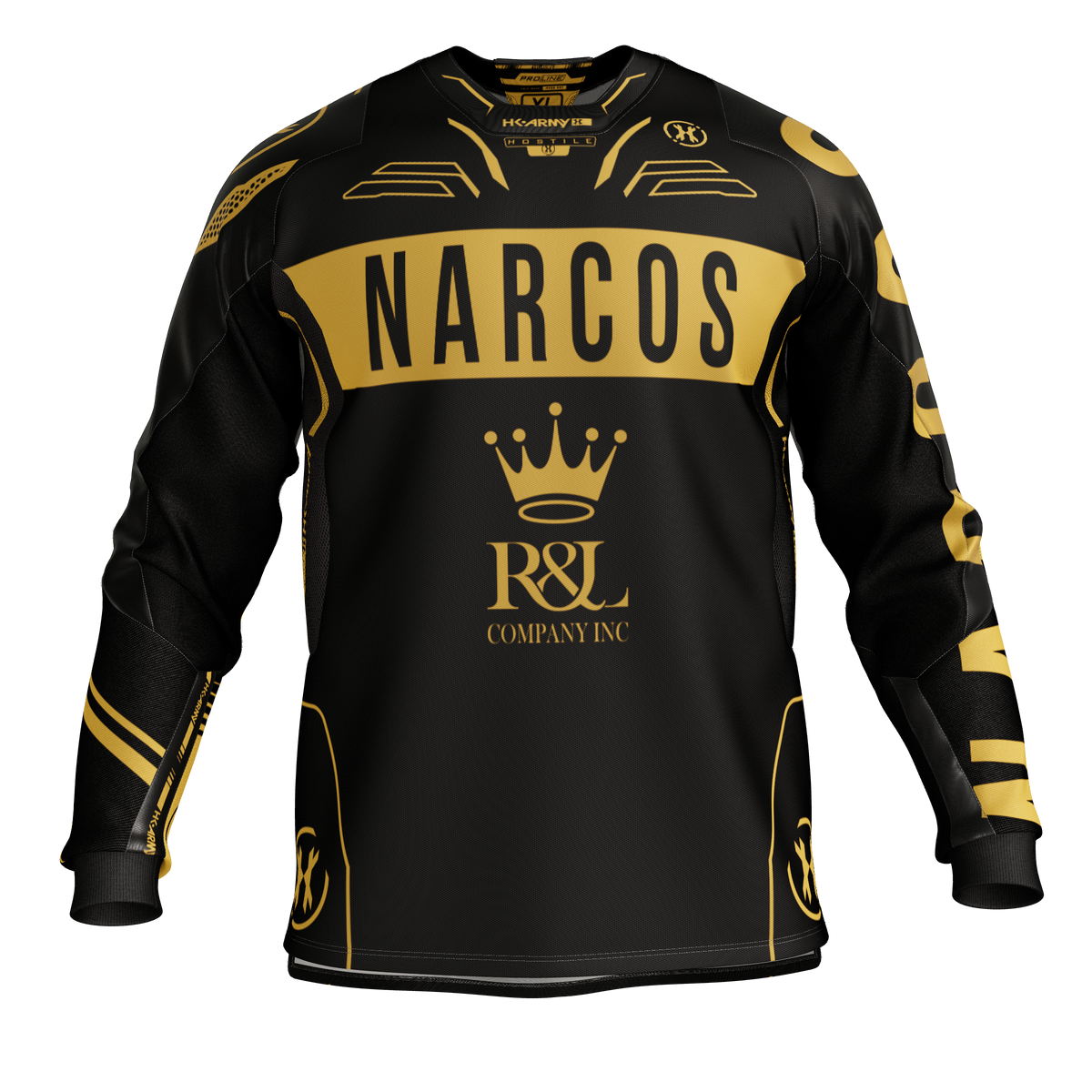 2024 Narcos Black/Gold Proline Jersey | HK Army