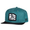 Clip Snapback Hat - Black/Teal