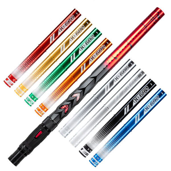 LAZR Elite Fossil Barrel Kit - 15" Red/Black Splash - Colored Inserts - Cocker Threads
