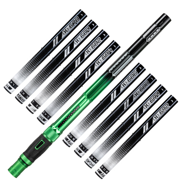 LAZR Elite Fractal Barrel Kit - 15" Green/Black Black Inserts - Cocker Threads