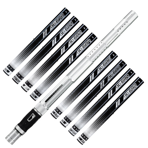 LAZR Elite Fractal Barrel Kit - 15" Dust Silver/Black Inserts - Cocker Threads
