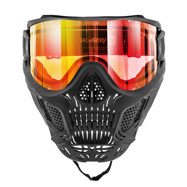 HSTL® Skull Goggle "Death" - Black w/ Fire Lens