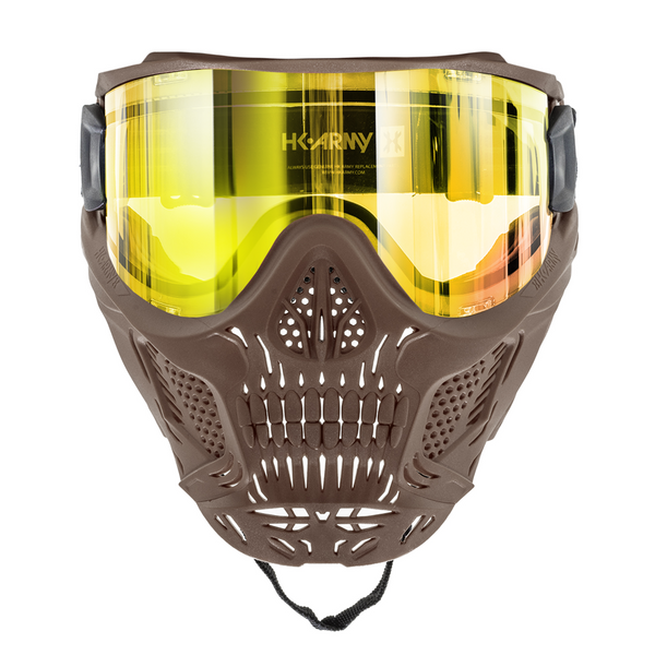 HSTL® Skull Goggle "Sandman" - Tan w/ Gold Lens