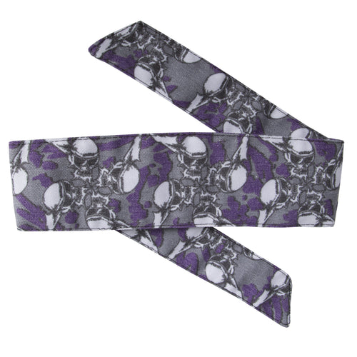 Skulls - Hostilewear Headband - Purple