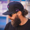 Split Snapback Hat - Black/Blue/Purple