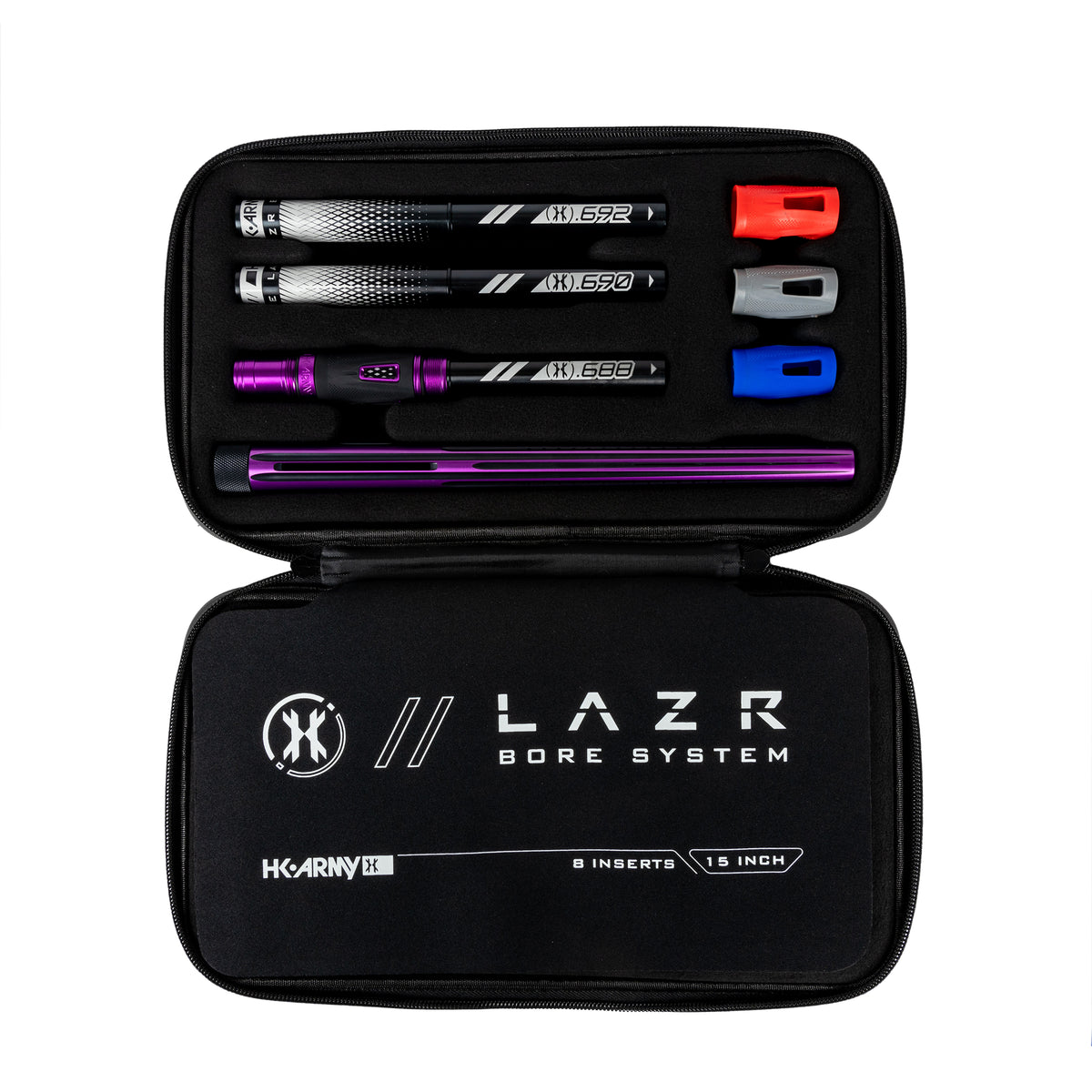 LAZR Elite Nova Barrel Kit - 15" Purple/Black - Black Inserts - Cocker Threads