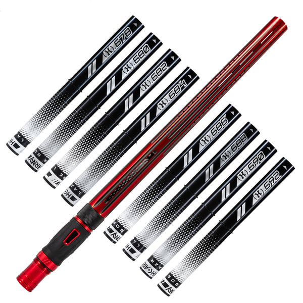 LAZR Elite Nova Barrel Kit - 15" Red/Black - Black Inserts - Cocker Threads