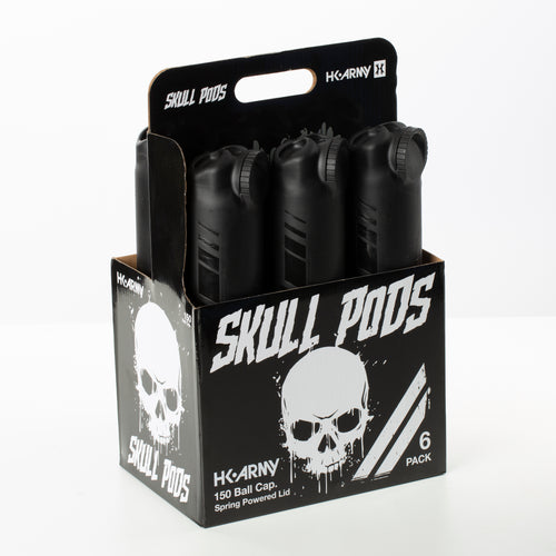 Skull Pods - High Capacity 150 Round  - Black/Black - 6 Pack
