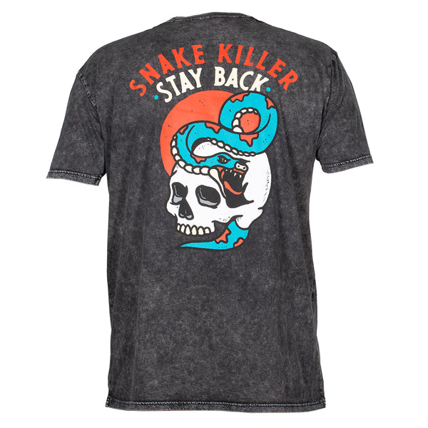Snake Killer - T-Shirt - Black Acid Wash