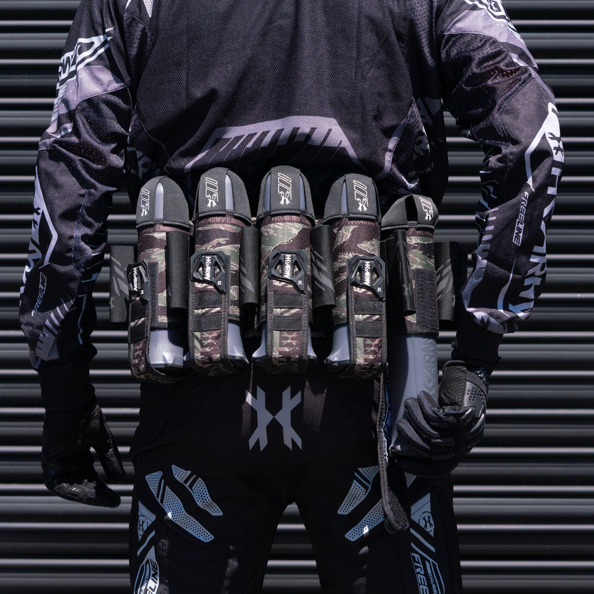 Imbracatura HK Army Eject 4+3+4 Per Paintball – Nera/verde Elettrico, Pacchi Baccello - Foto 4