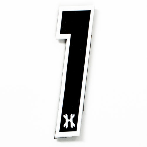 Number "1"  Rubber Velcro Patch