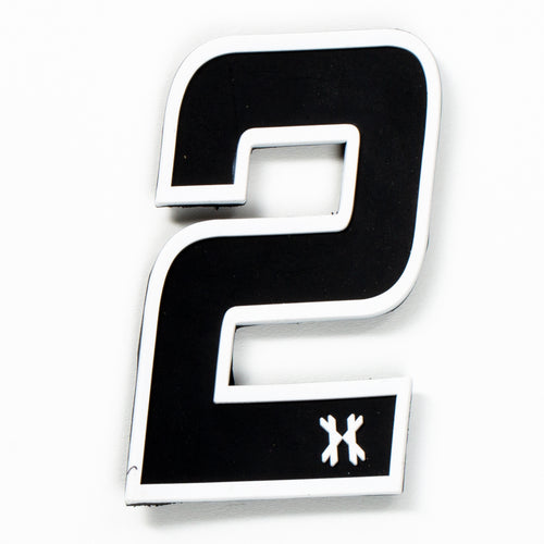 Number "2" Rubber Velcro Patch