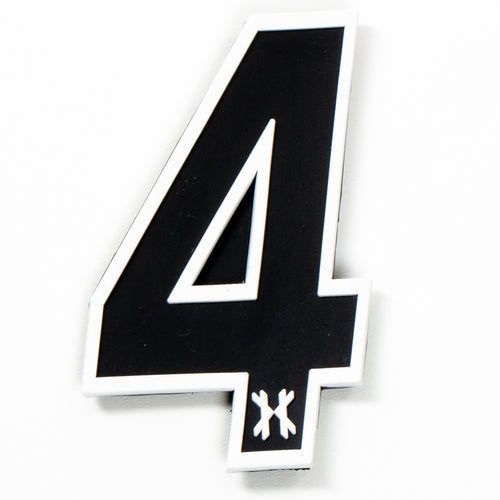 Number "4" Rubber Velcro Patch
