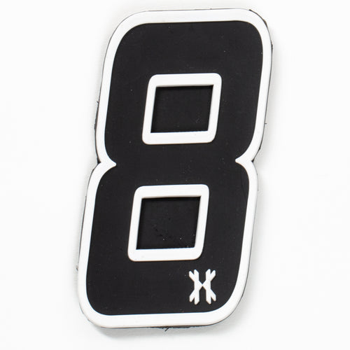 Number "8" Rubber Velcro Patch