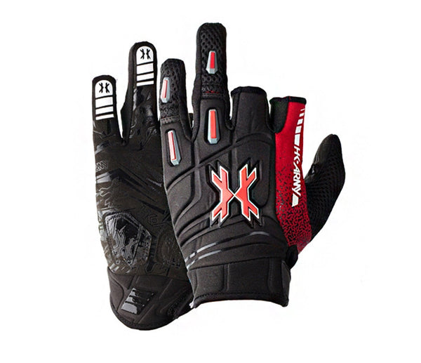 HK Army Pro Stealth Gloves Large - Full Finger Paintball Gloves With Silicone Grip & Neoprene Padding