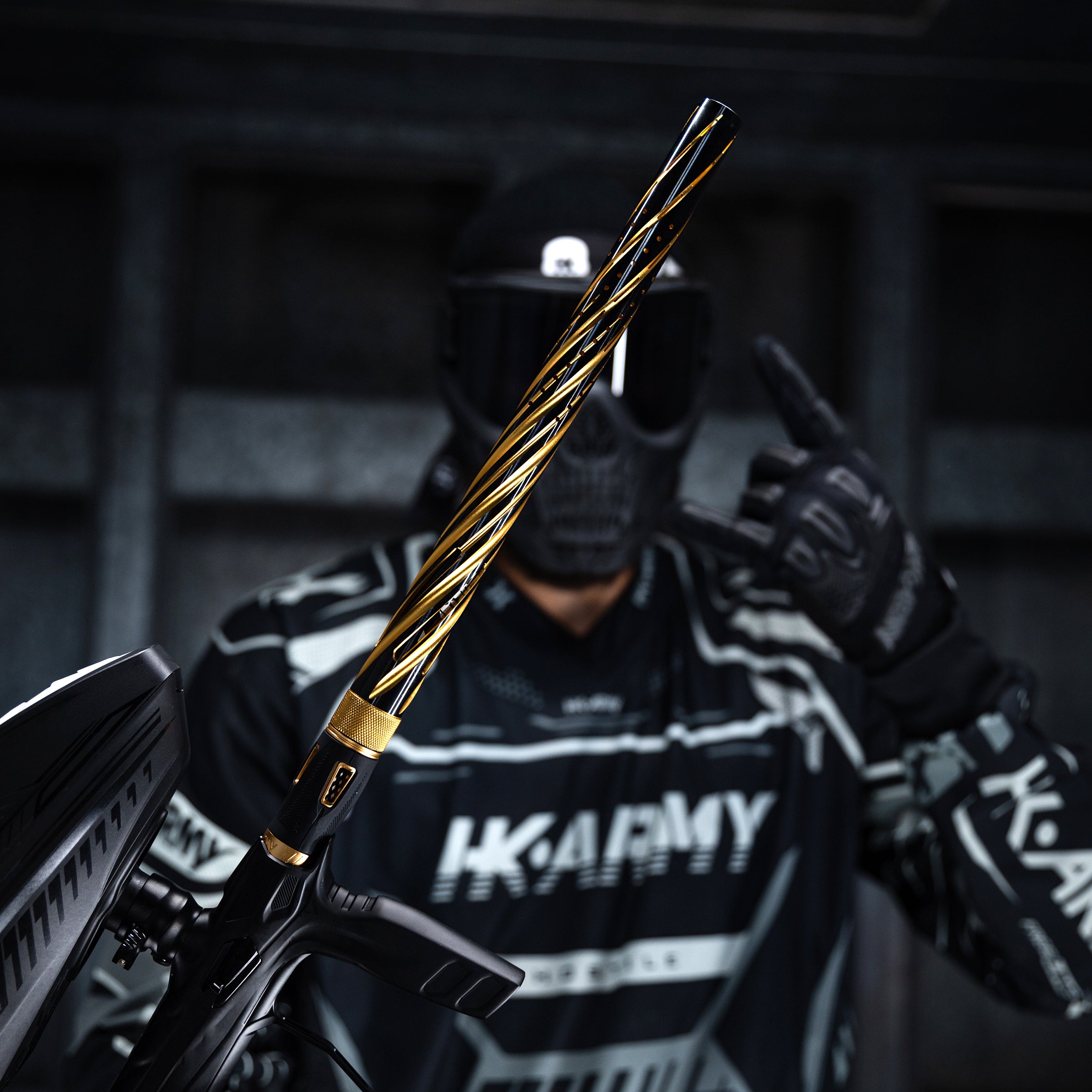 LAZR Elite Orbit Barrel Tip - Dust Gold/Black | HK Army
