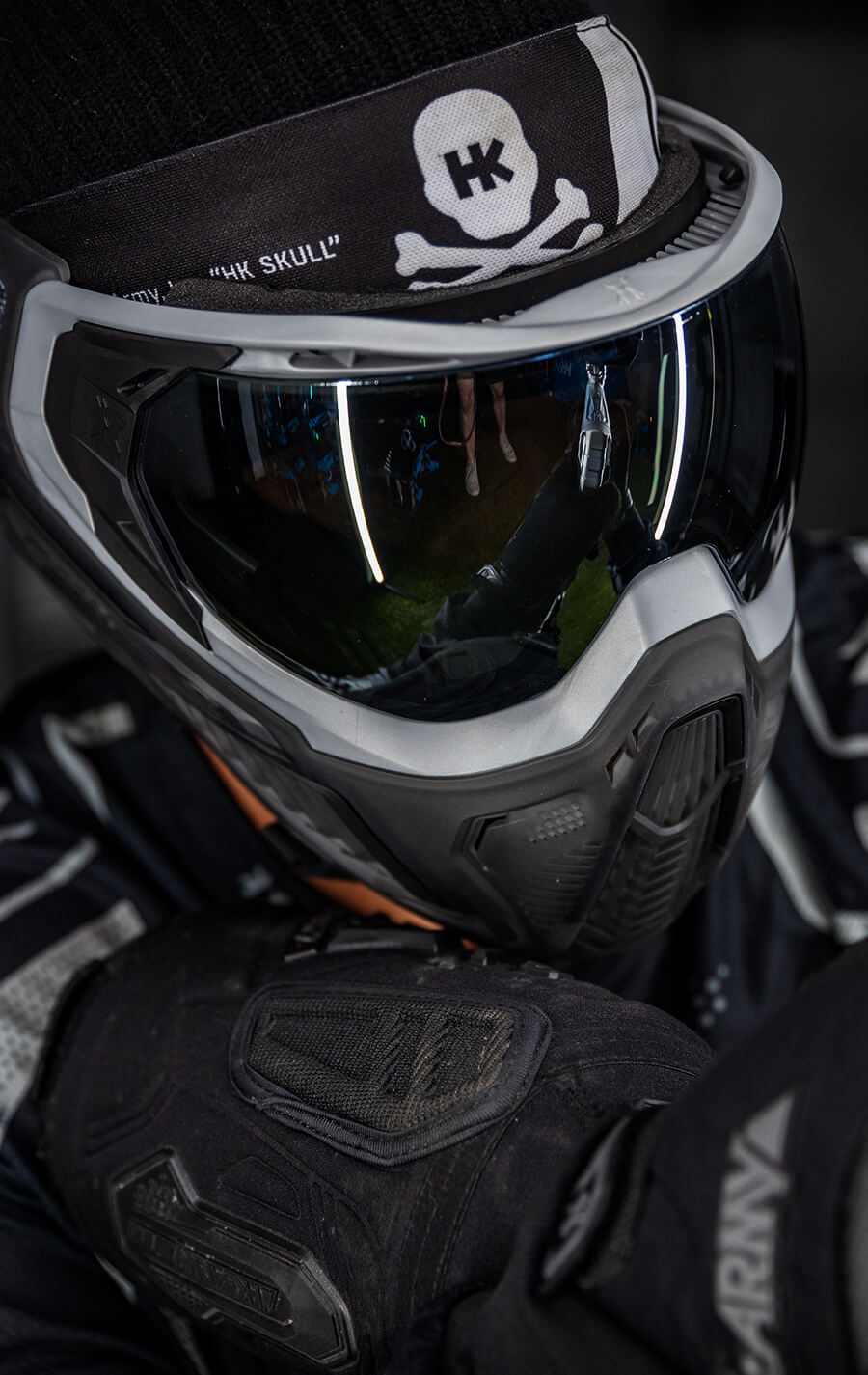 Graphite SLR Goggle with Silver Lens.