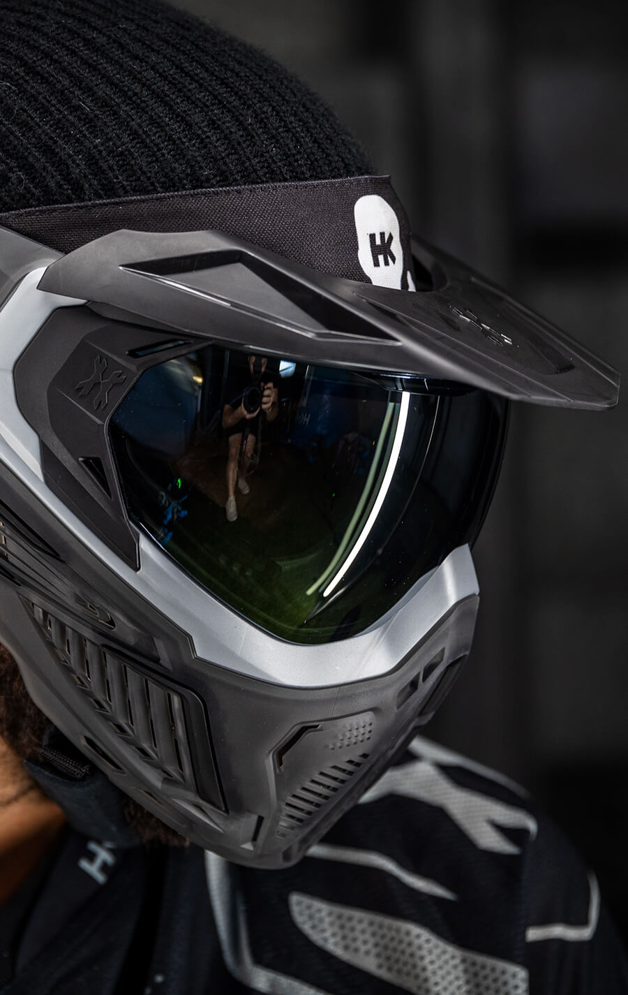 Graphite SLR Goggle with Silver Lens and Universal Black Visor. Visor not included.