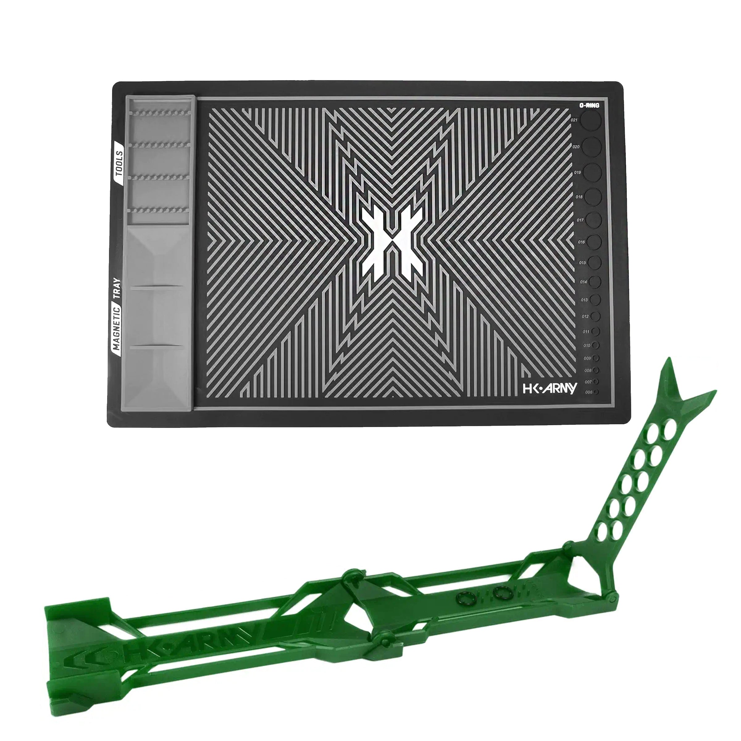 Joint Marker Stand + Magmat Tech Mat - Green/Grey | HK Army Paintball