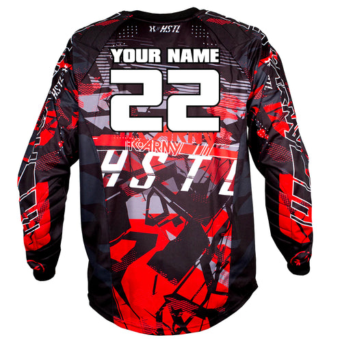 Personalized Youth HSTL Line Jersey Lava Red/Black