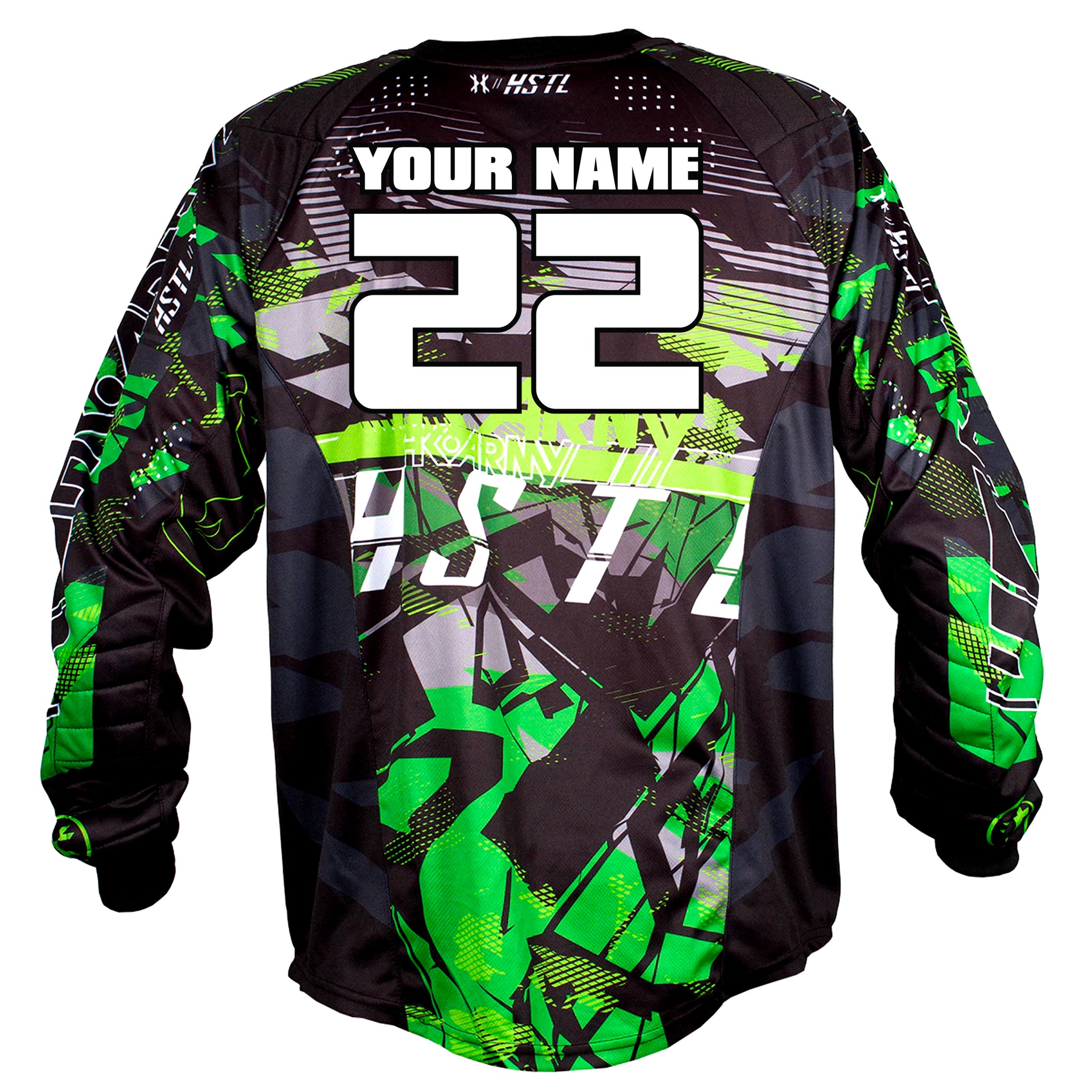 Personalized Youth HSTL Line Jersey Slime Green/Black