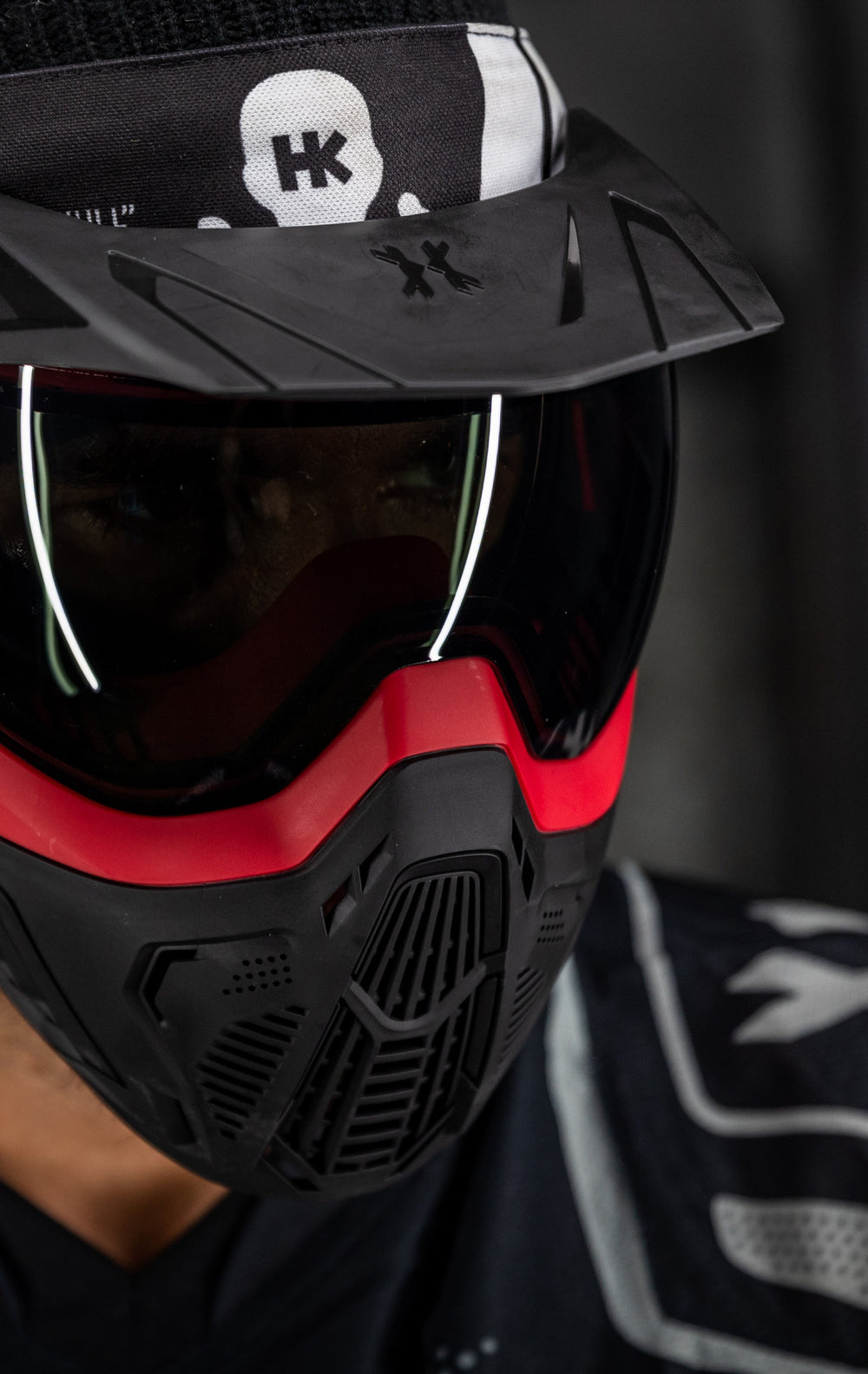 SLR Lava Goggle with Smoke Lens and Universal Black Visor. Visor not included.