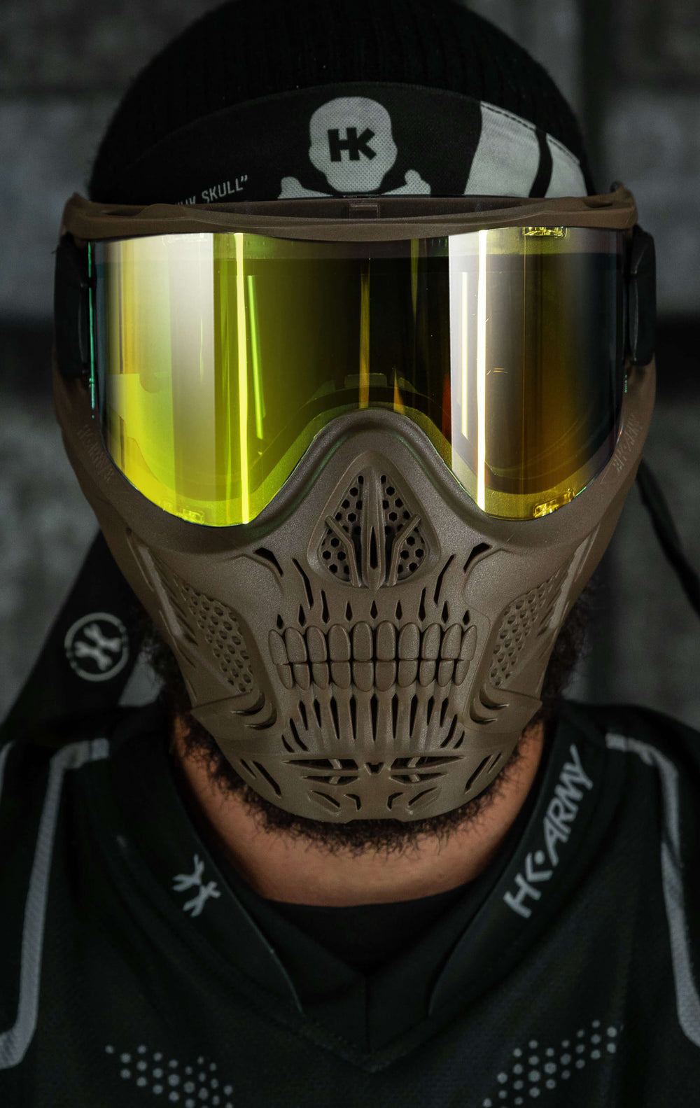 Sandman - Tan Frame with Gold Lens.