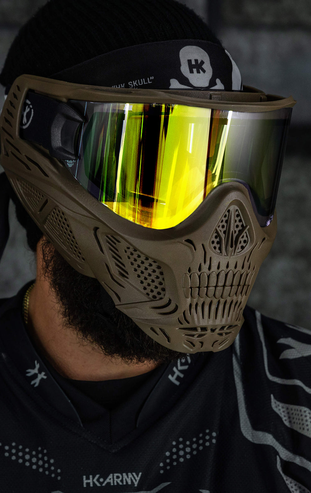 Sandman - Tan Frame with Gold Lens.
