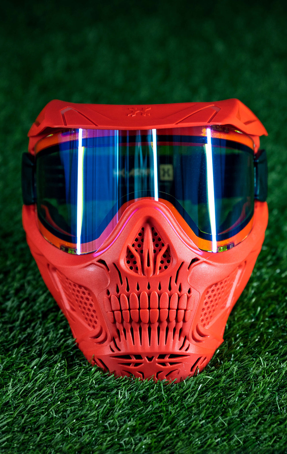 Red Frame with Fire Lens and Universal Red Visor.