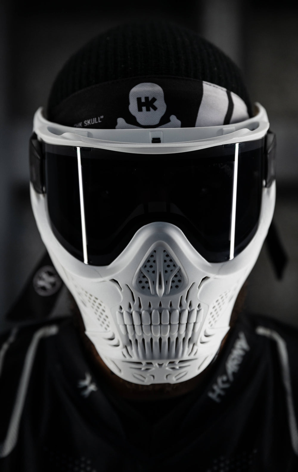 Ghost - White HSTL Skull Frame with Smoke Lens.