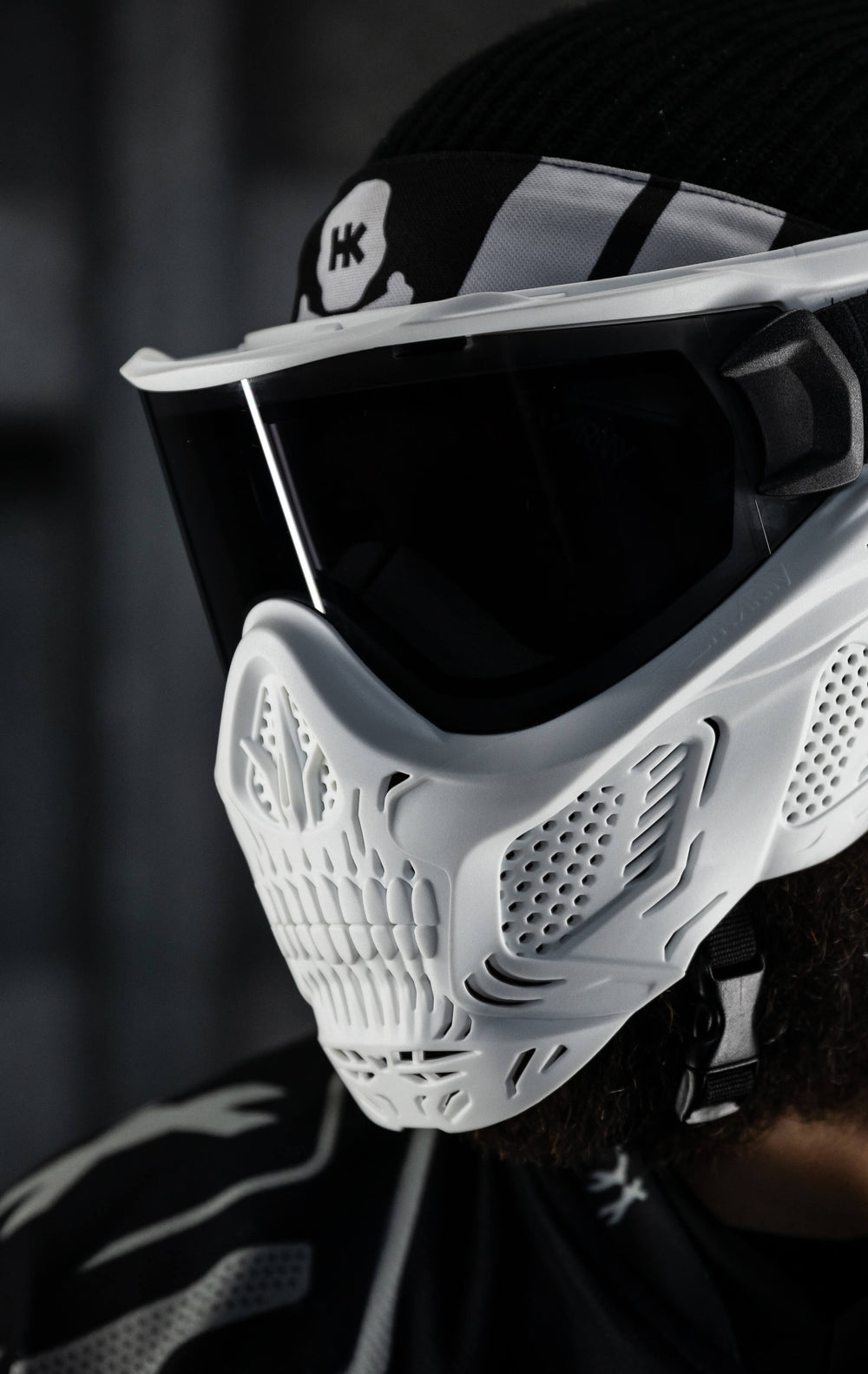 Ghost - White HSTL Skull Frame with Smoke Lens.
