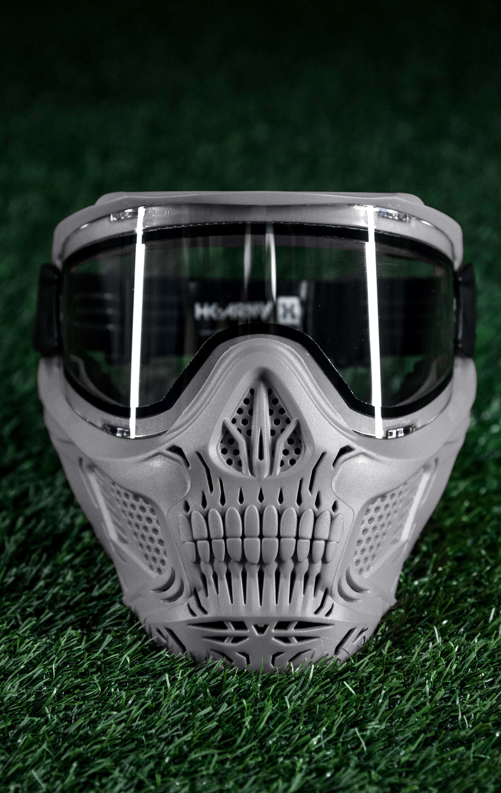 Grey HSTL Skull Goggle with Clear Lens.