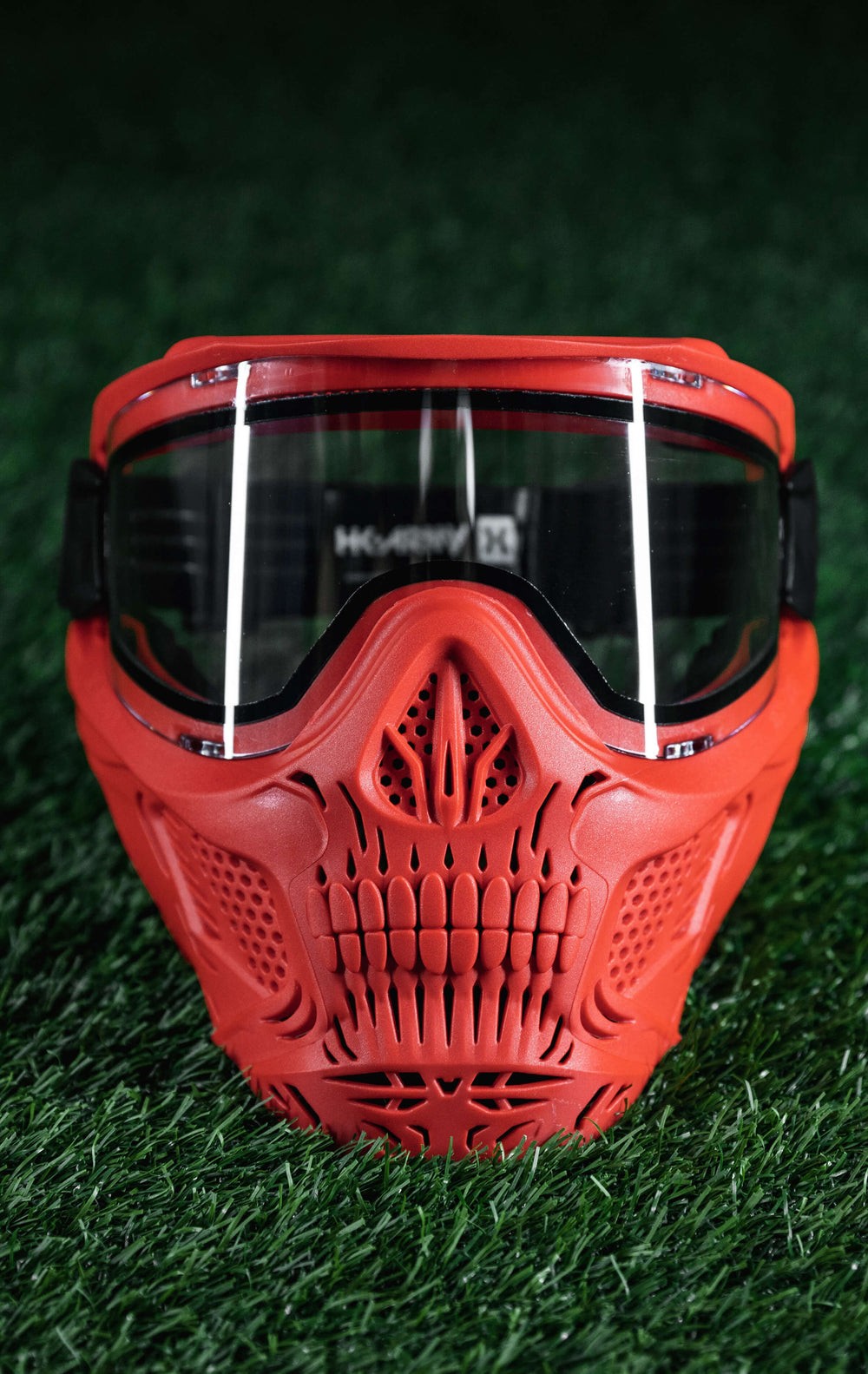 Red HSTL Skull Goggle with Clear Lens.