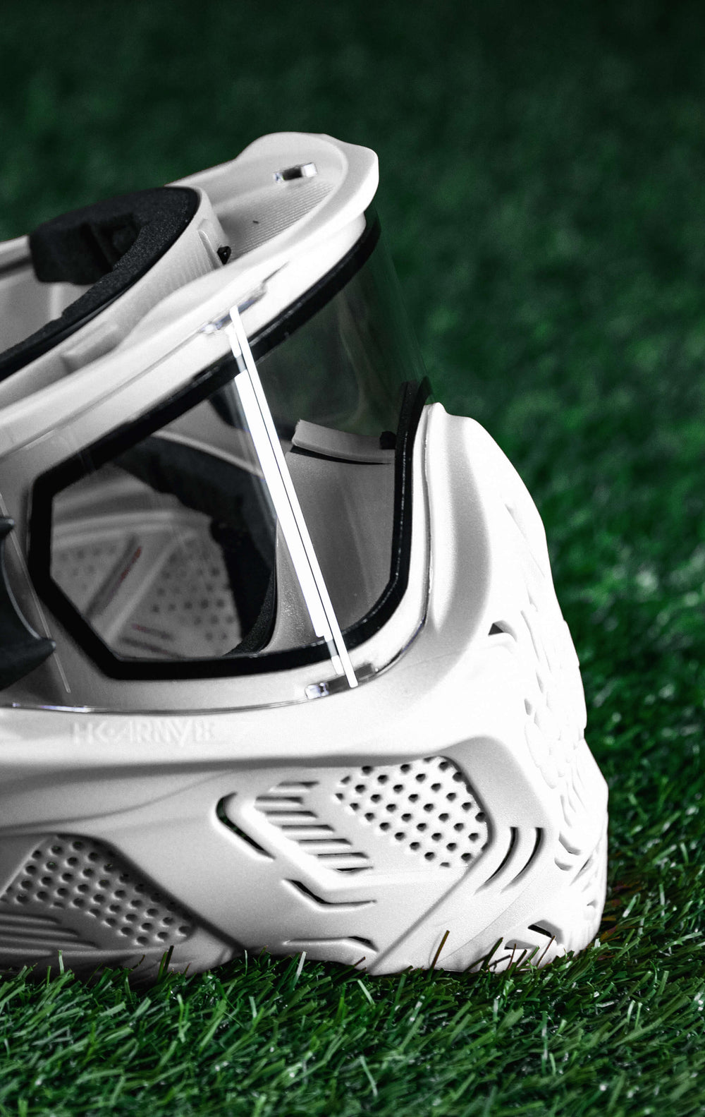 White HSTL Skull Goggle with Clear Lens.