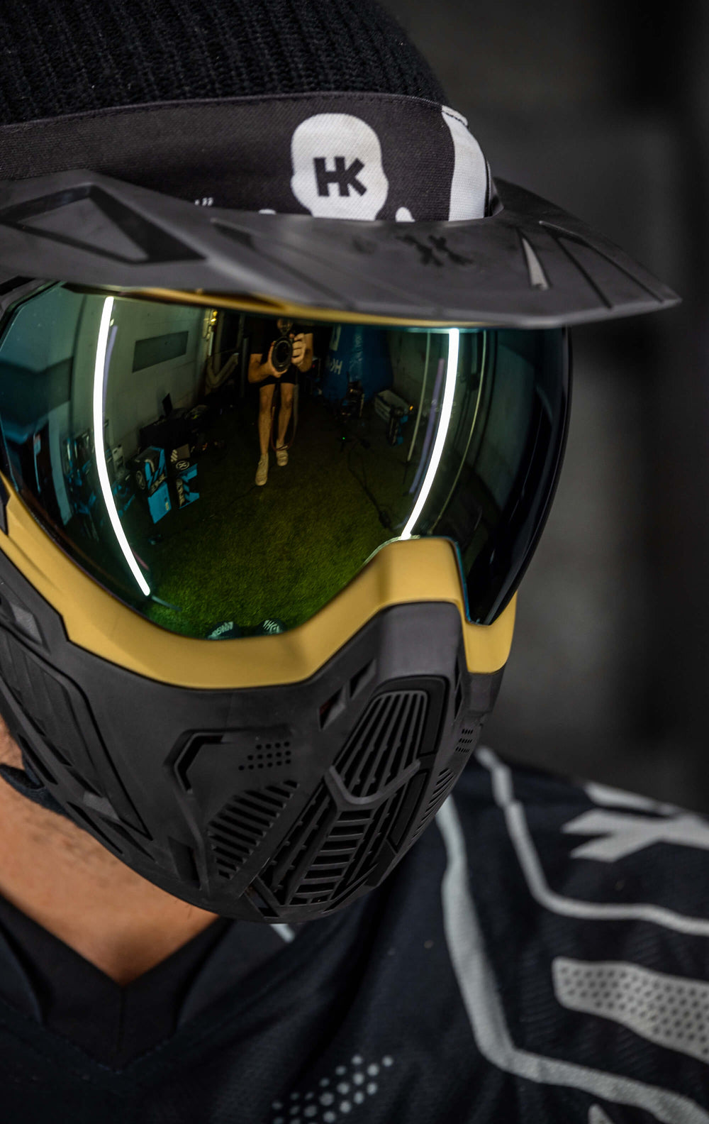 SLR Midas Goggle with Gold Lens and Universal Visor. Visor not included.
