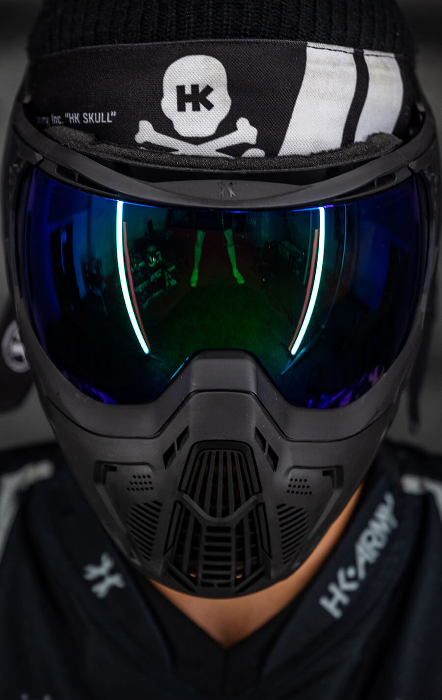 Quest SLR Goggle with Aurora Green Lens.