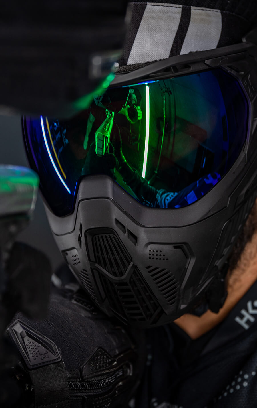 Quest SLR Goggle with Aurora Green Lens.