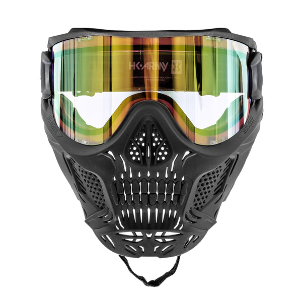 HSTL® Skull Goggle "Raider" - Black w/ Gold Lens