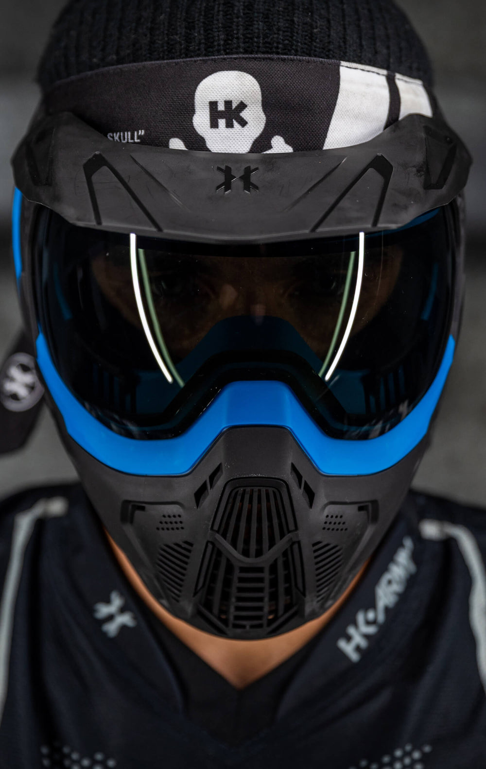 SLR Sapphire Goggle with Smoke Lens and Universal Visor. Visor not included.