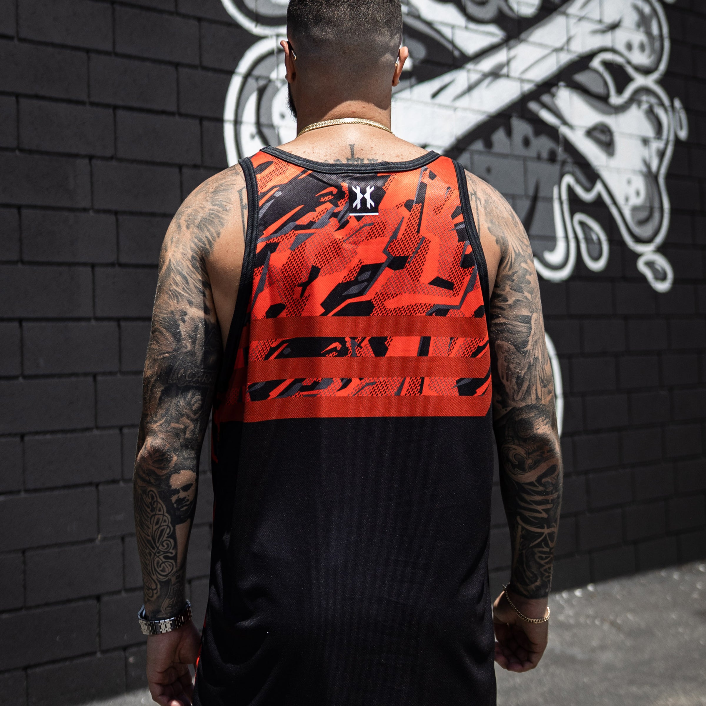 Shredded Red Tank Top DryFit | HK Army
